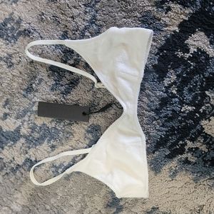 Terry cloth bathing suit top